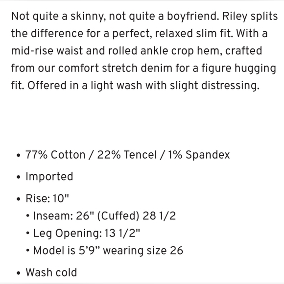❤️ PISTOLA RILEY RELAXED MID-RISE GIRLFRIEND JEANS, 6 (28) - Picture 12 of 12